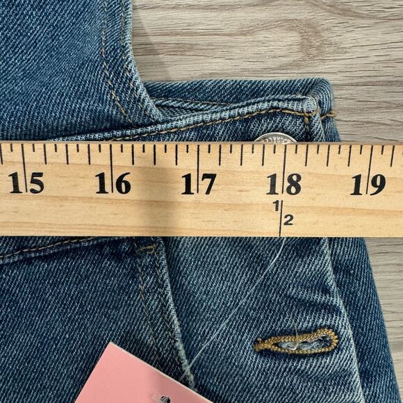 Juicy Couture Shortall Raw Hem Casual Stretch Blue XL NWT - Picture 3 of 8